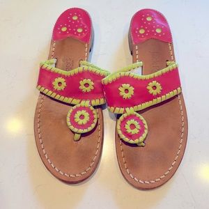 Hot Pink and Green Jack Rogers